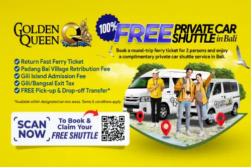 FREE PRIVATE TRANSPORT Padang Bai - Gili Lombok Full Package