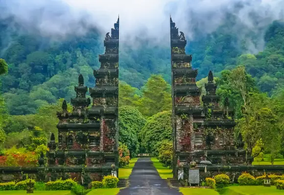 Handara Gate (Candi Bentar Handara Golf & Resort), located in Bedugul, North Bali.